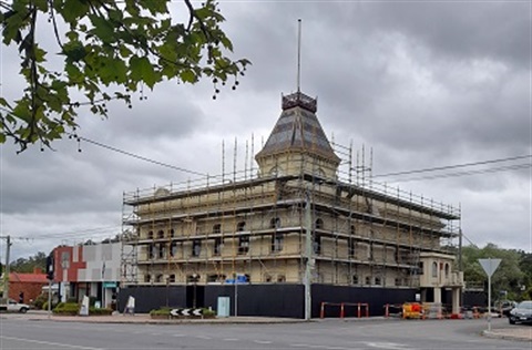 Creswick Town Hall works underway