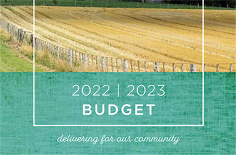 The front cover of the budget document