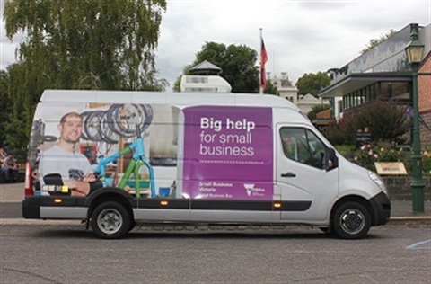 Small business bus at Clunes